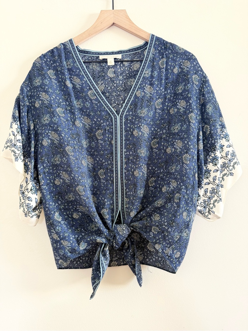 Chelsea and Violet Boho Tie Front Blouse